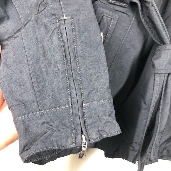 The North Face Hyvent Belted Rain Trench Coat Black Small - Picture 5 of 11